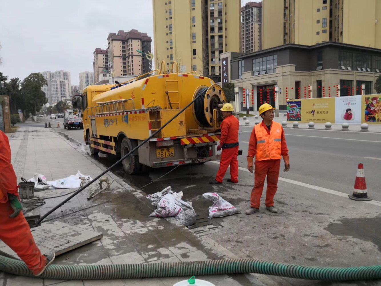 岳麓排污管道清淤-管道清洗